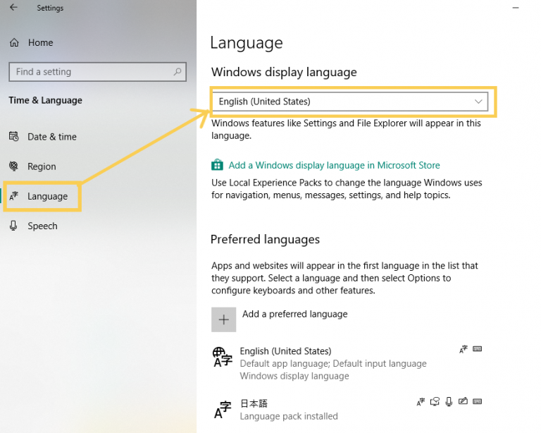 How Can I change the language in Windows10? | Nakoblog