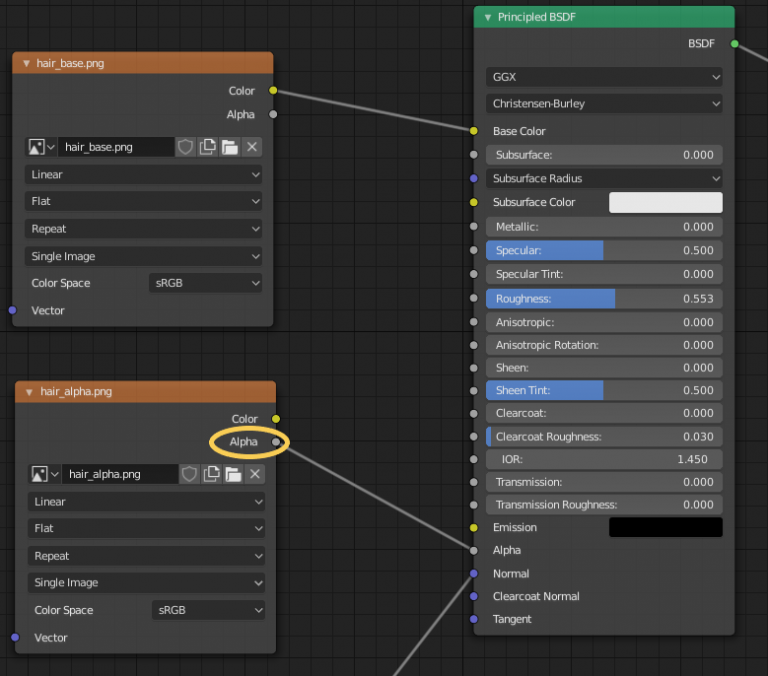 [Tips]Use monochrome images as alpha map in Blender. Nakoblog