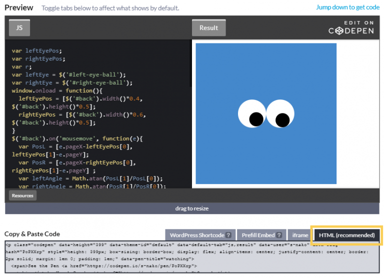 How To Embed CodePen In Your Website. | Nakoblog