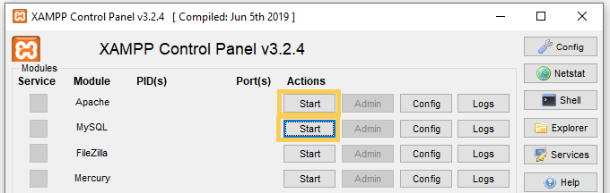 xampp phpmyadmin set root password to no password