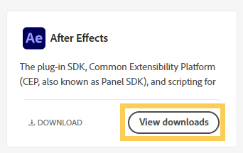 after effects sdk download